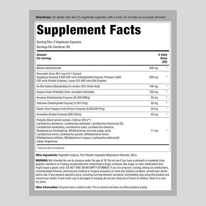 Lindberg Complete Digestant Multi-Enzyme Formula 120 Capsules