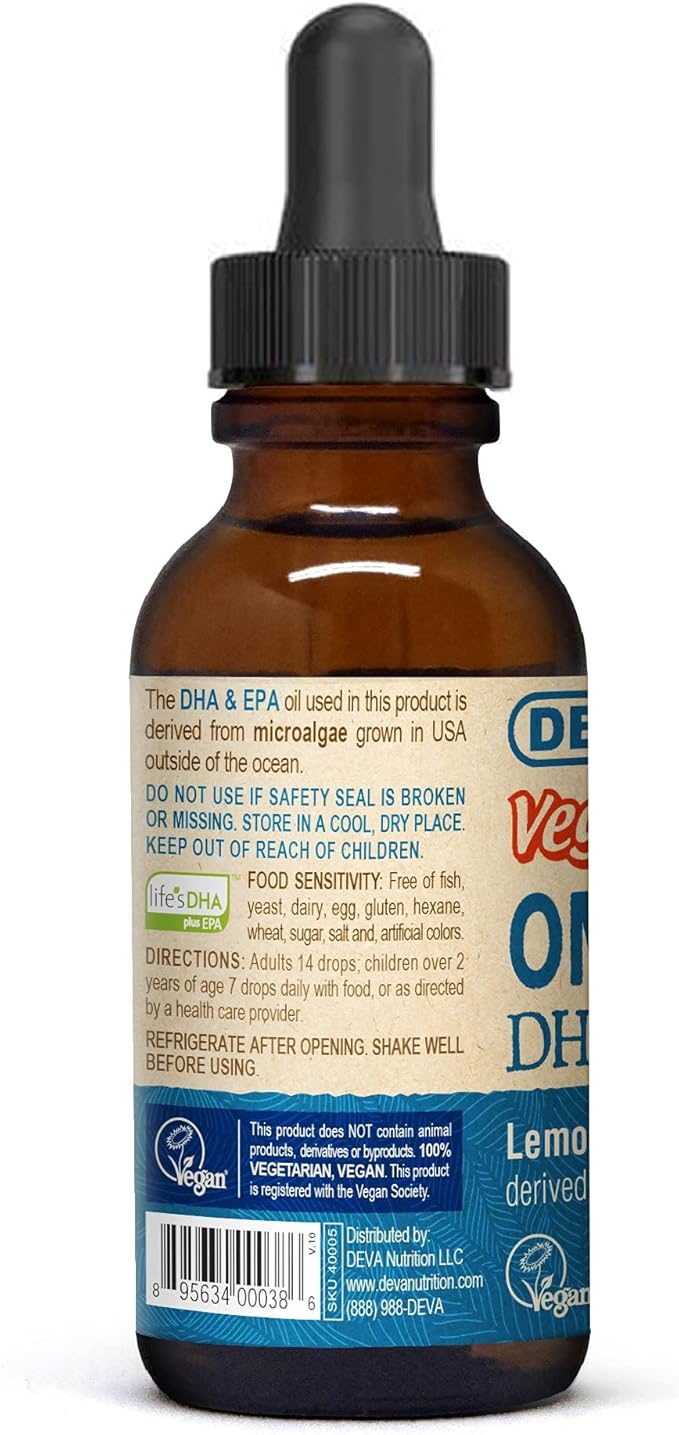 DEVA Vegan Liquid DHA-EPA (Lemon Flvr) 2 fl. 2)