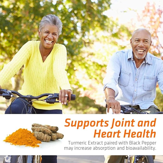 Turmeric Curcumin with BioPerine, Ginger & 95% Curcuminoids 2000mg Black 120 Capsules