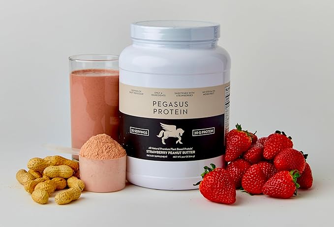 Premium Protein Powder, Strawberry Peanut Butter (20g of 4 Ingredients 20 Servings