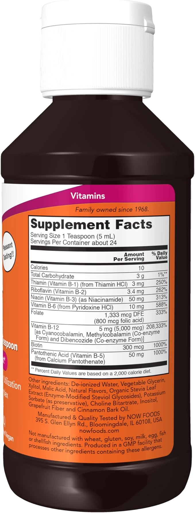 NOW Supplements, Ultra B-12, Liquid, 800 4-Ounce