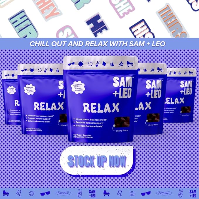 Relax Ashwagandha Gummies with Vitamin D2, Zinc 60 Gummies