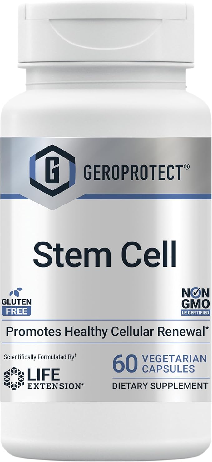 Life Extension GEROPROTECT® Stem Cell, Promotes Healthy Cellular Renewal, kokum Extract, Passion Fruit Extract, Trans-resveratrol, Gluten Free, Non-GMO, Vegetarian, 60 Capsules