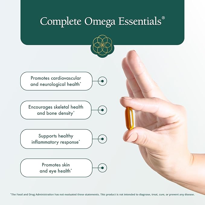 Natura Health Products Complete Omega Essentials Supplement 3, 6, 6, 7, 7, & 9 Fatty (120 softgels)