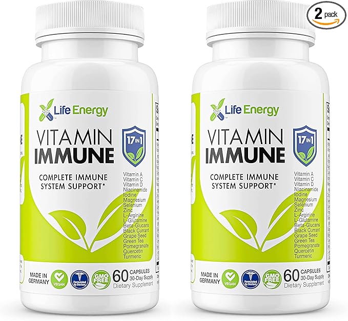 17 in 1 Immune Support Supplement | Immune Boost with Vitamin C, Vitamin D, Vitamin A, Zinc, Quercetin, Turmeric, Green Tea, Selenium | Daily Immunity Support Supplement for Adults - 60 Count (2)