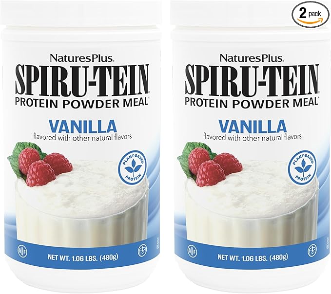 Natures Plus SPIRU-TEIN, Vanilla 1.06 lbs, 2 - 32 Total