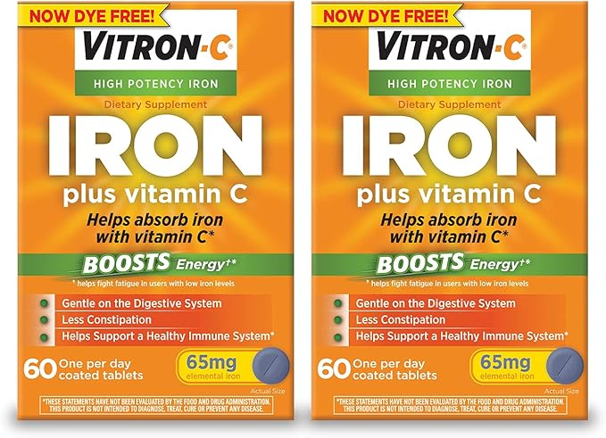 Vitron-C Iron Plus Vitamin C Tablets 50+ Multivitamin
