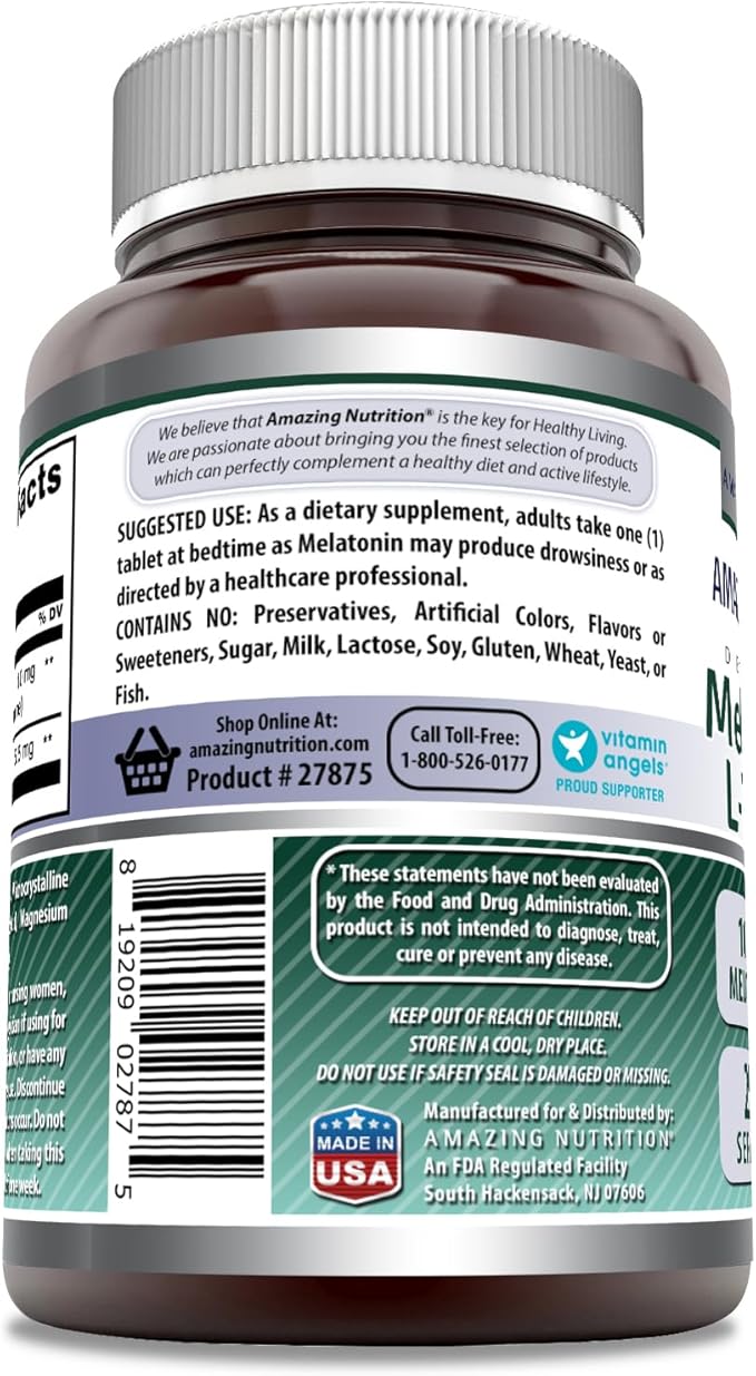 Amazing Formulas Melatonin Plus L-Theanine 10 (10 mg, 250, Count)