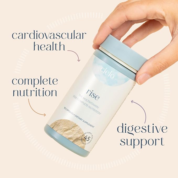 Cielo Rise Multivitamin for Women and Men D3, E K2, & (45 Day