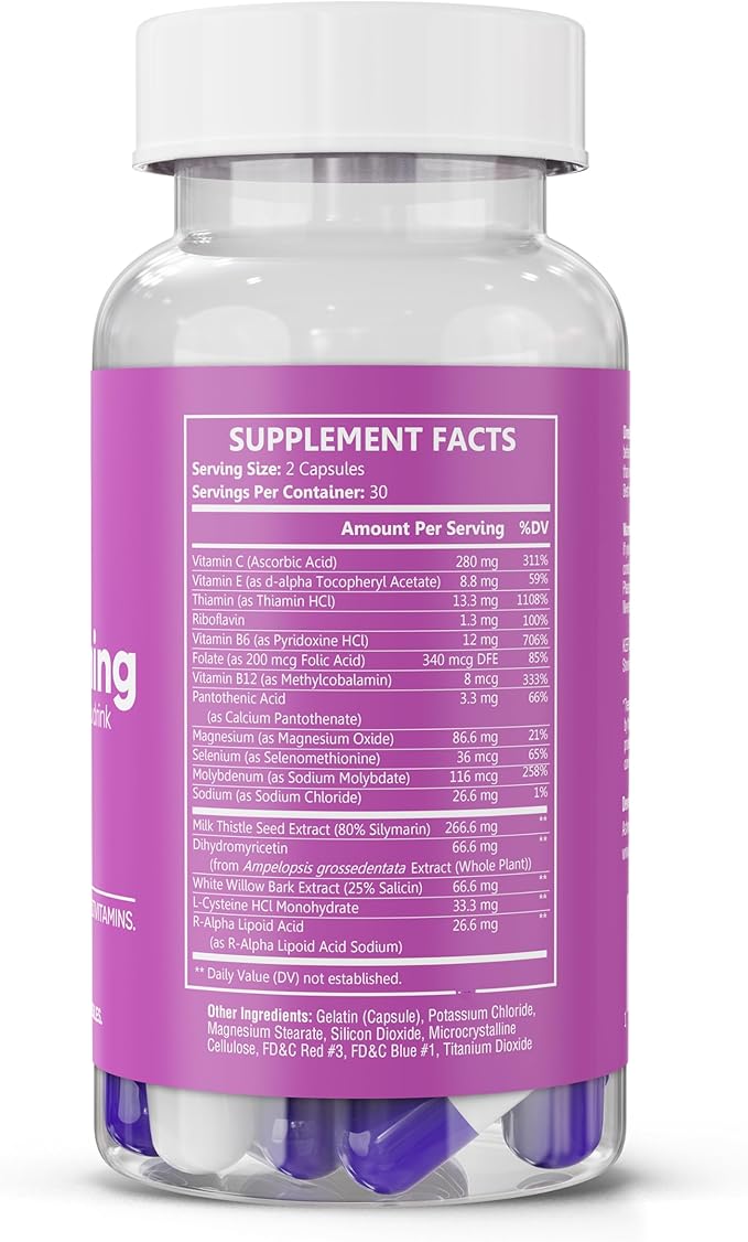 Good Morning - Drink Tonight, Thrive Tomorrow | Clinically Tested Post-Drinking Relief, Liver Support and Hydration Recovery with Electrolytes, Milk Thistle + DHM. Cheers!