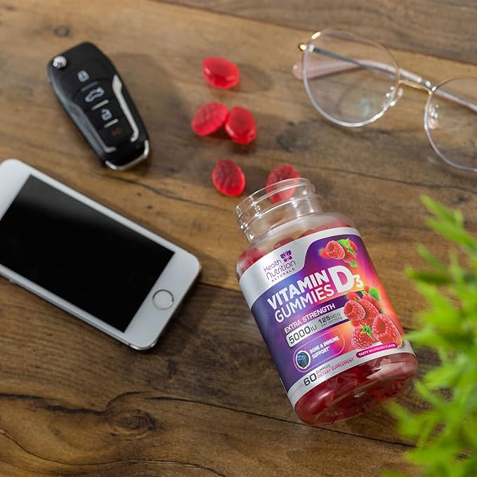 Vitamin D3 Gummies Extra Strength 5000 (125 mcg) 60 Gummies