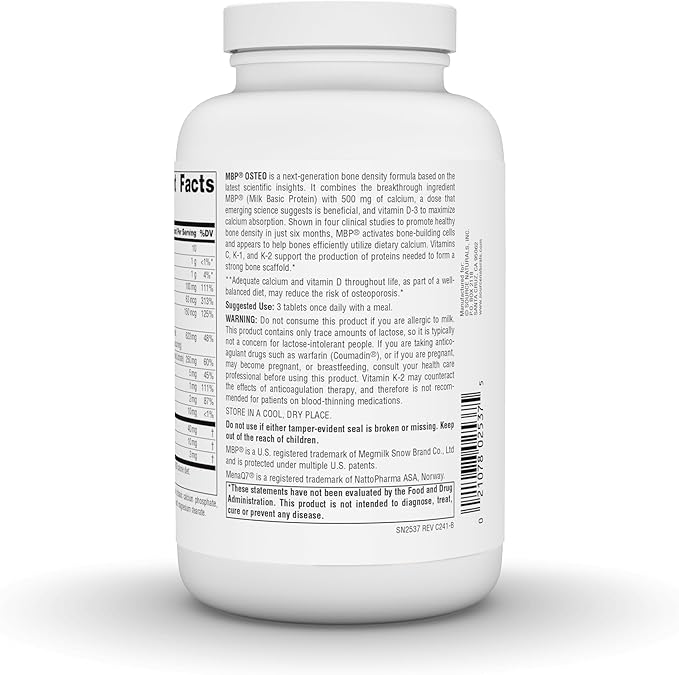 Source Naturals MBP Osteo with Calcium, Advanced Bone Density Support*, 180 Tablets