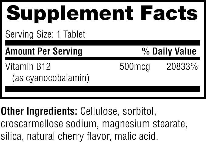 Twinlab B-12 Dots B12-500 mcg, 250 Tablets