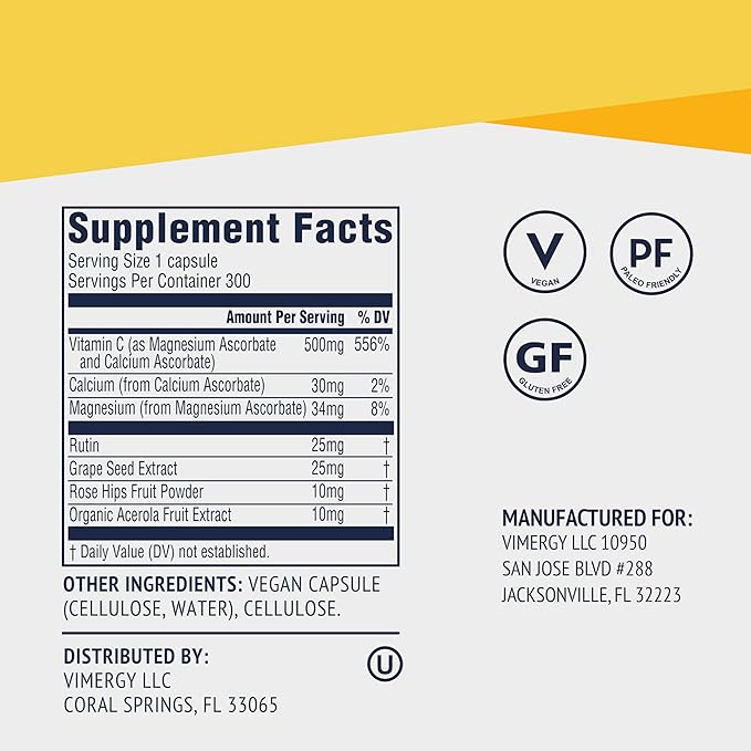 Vimergy Micro-C ®, Value Size 300 Servings 500mg All-Natural