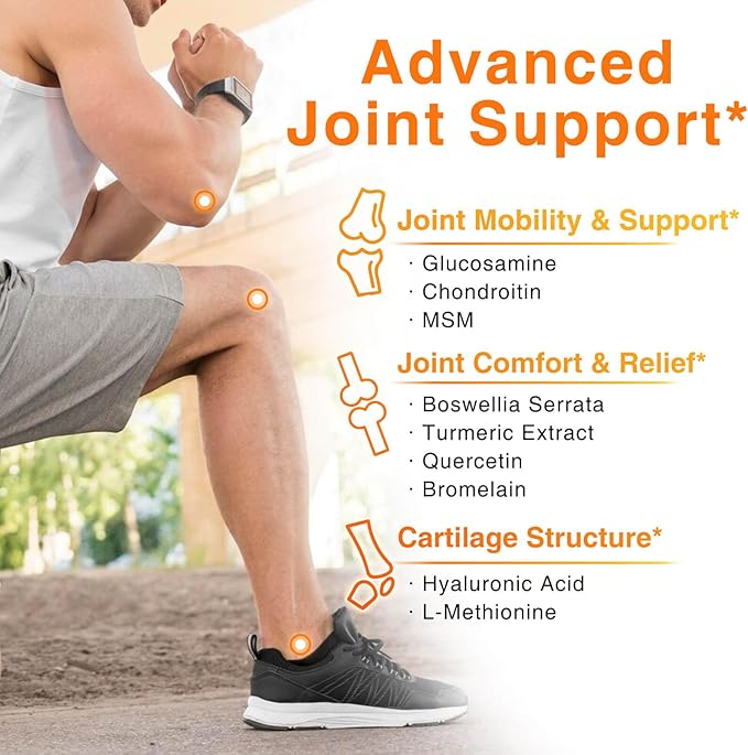 ZEBORA Glucosamine Chondroitin Joint Support Supplement, 120 Capsules