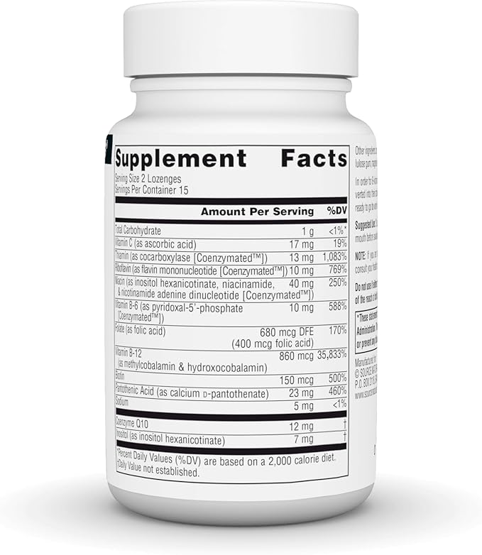 Source Naturals Coenzymate B Complex 30 Lozenges