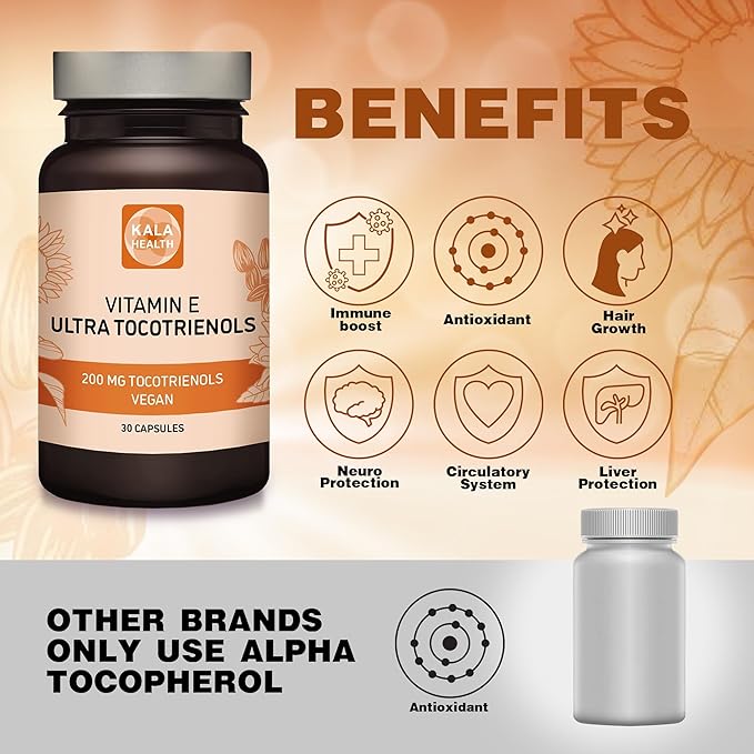 Kala Health Ultra Tocotrienol 200mg Vitamin 4 tocotrienols