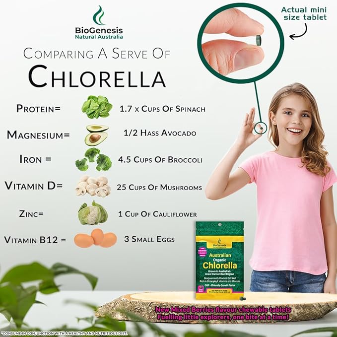 Organic Chlorella Mini Tablets, Australian (300, Mixed