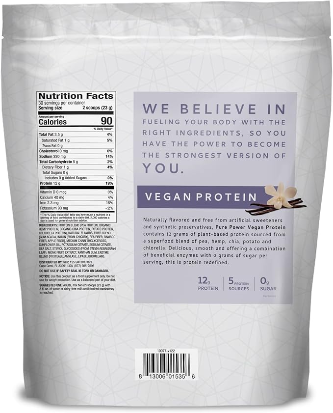 Dr. Mercola Vegan Protein Vanilla (690g), 30 Servings,