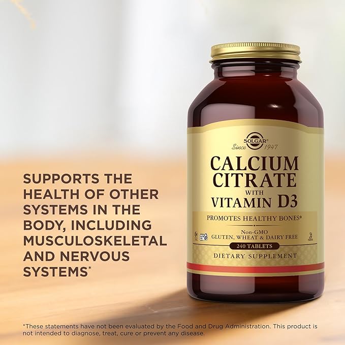 Solgar Calcium Citrate with Vitamin D3-240 Tablets 60 Servings