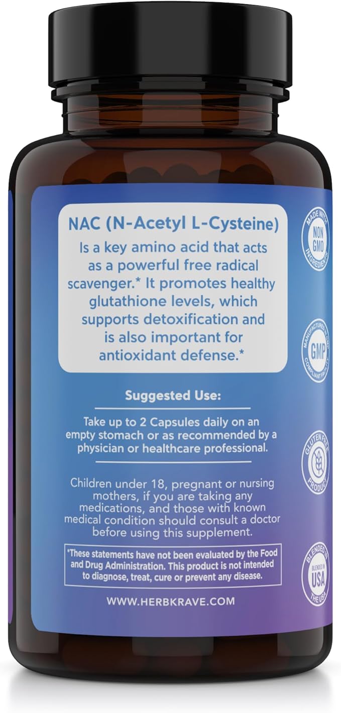 NAC Supplement N-Acetyl Cysteine 1000 mg, 120 N-Acetyl-L-Cysteine