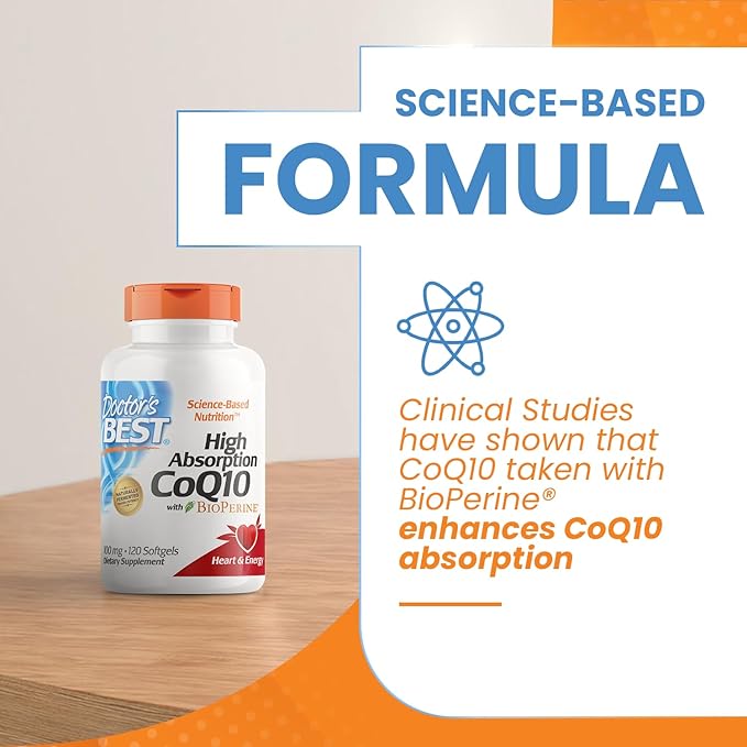 Doctor's Best High Absorption CoQ10 100 mg, 120 Count