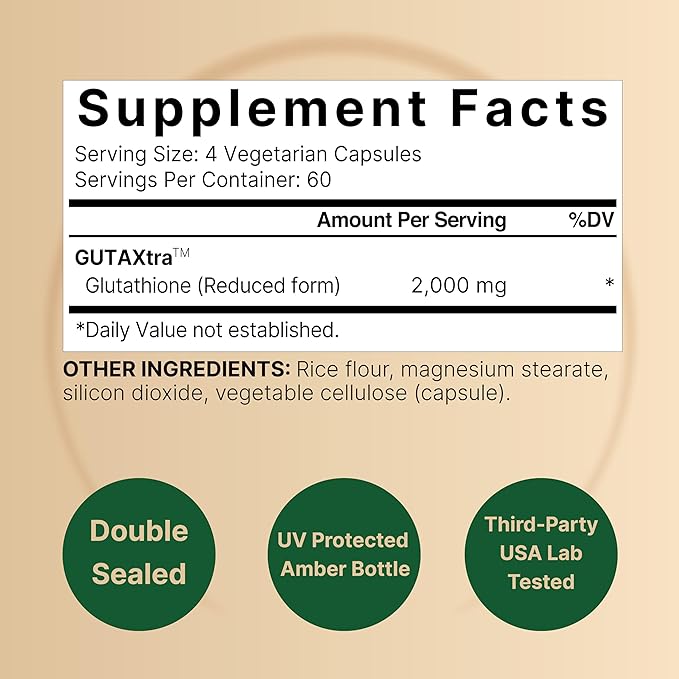 NatureBell Glutathione Supplement 2,000mg Per Serving, 240 Veggie Capsules | 98%+ Purity Verified, Bioavailable Reduced Glutathione Pills, Active Form, Master Antioxidant – Vegan Friendly & Non-GMO