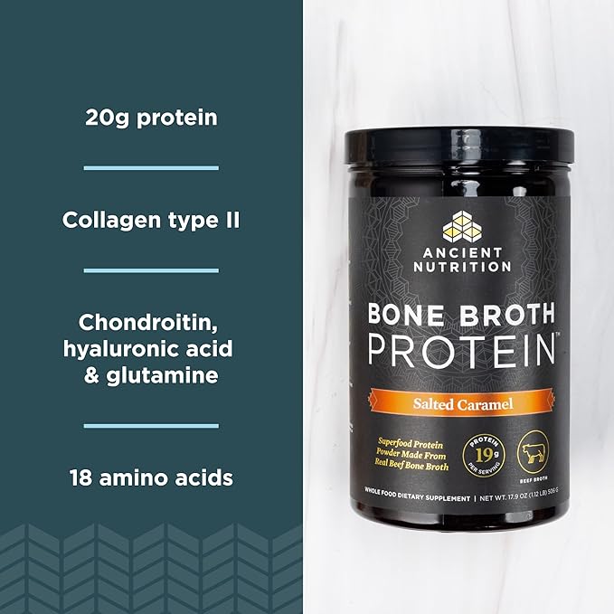 Bone Broth Protein Powder by Ancient 19g Protein 20 Servings