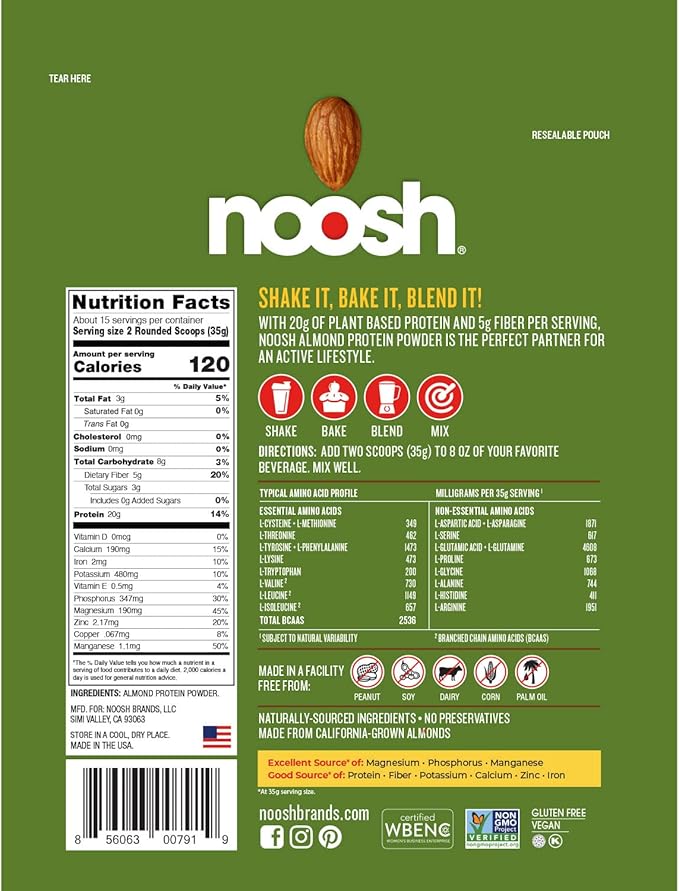 Plant Based Almond Protein Powder Unflavored 35 Gram