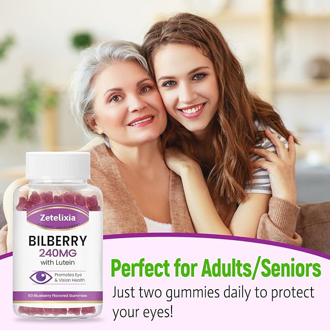 Sugar Free Bilberry Extract Supplement 240mg,Eye Supplements Filtering,60 Count