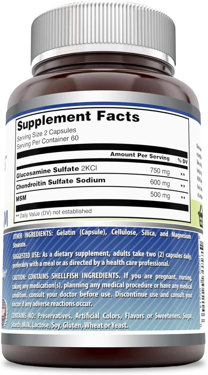 Amazing Formulas Glucosamine Chondroitin MSM 1850 (120 Count)