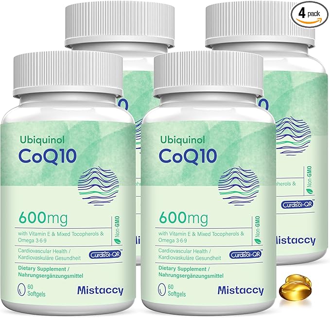 CoQ10 600mg Softgels CoQ10 Ubiquinol 3 6 6 9 9 | 240 Softgels