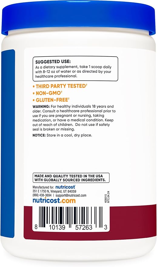 Nutricost Soluble Fiber (Berry Flavored) 30 servings