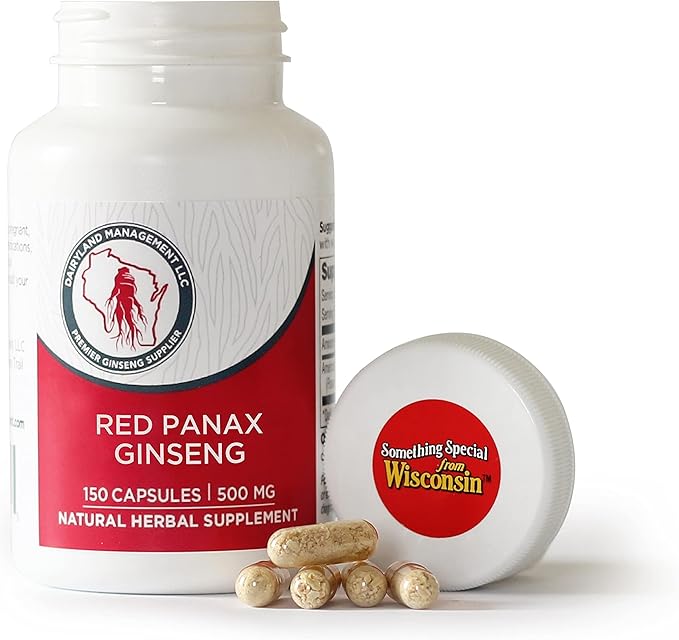 100% Authentic Korean Red Panax Ginseng -500 mg. (150 ct)