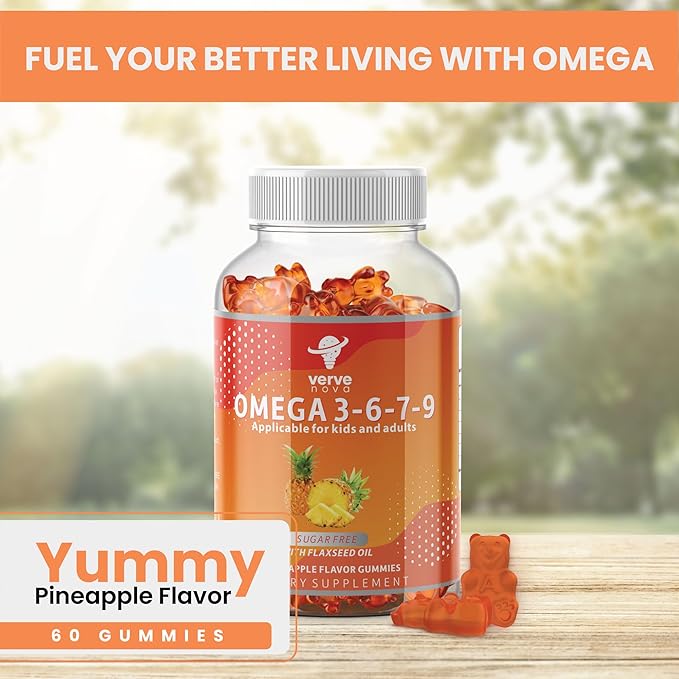 Omega 3 Gummies with Omegas 6, 7, 9, 9, DHA