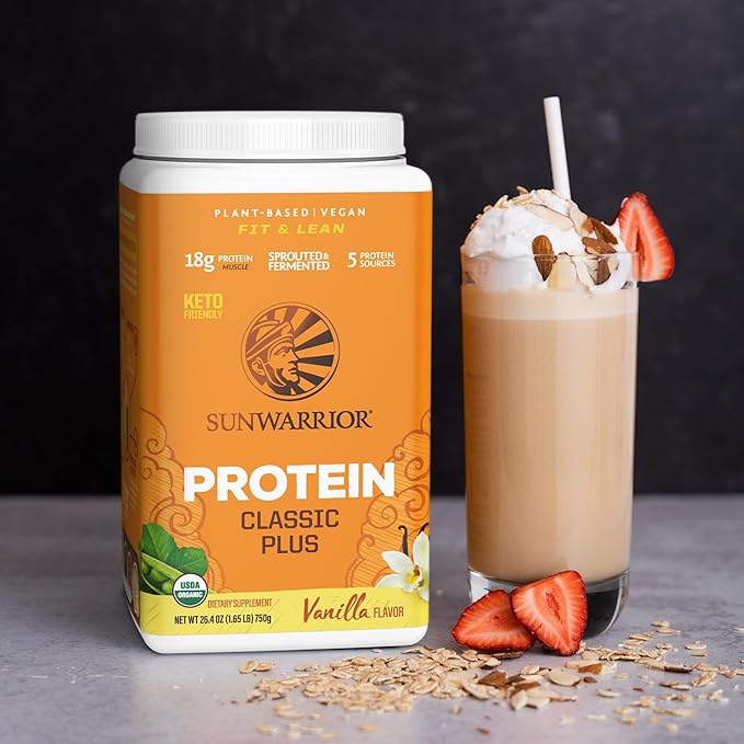 Sunwarrior Vegan Organic Protein Powder Plant-based 5 Superfood 30 Servings