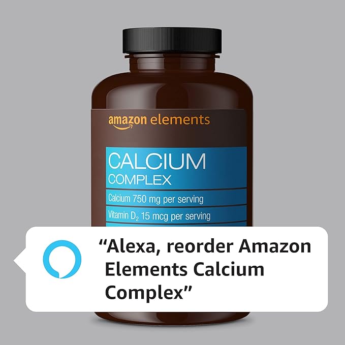 Amazon Elements Calcium Complex with Vitamin 250 mg (3 per 195 Capsules