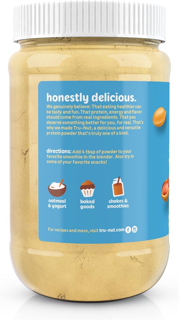 Tru-Nut Plant Based Peanut Butter Protein Powder 16oz