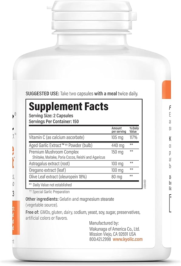Kyolic Aged Garlic Extract Formula 103 300 Capsules