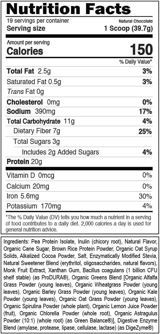 Evlution Nutrition Stacked Plant Protein Powder, 1.5 LB