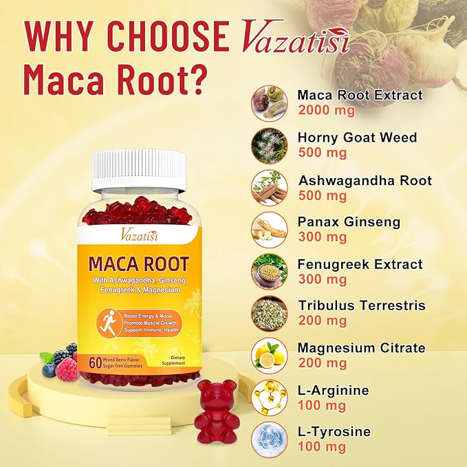 2 Pack 2000 mg Maca Root 120 Vegan