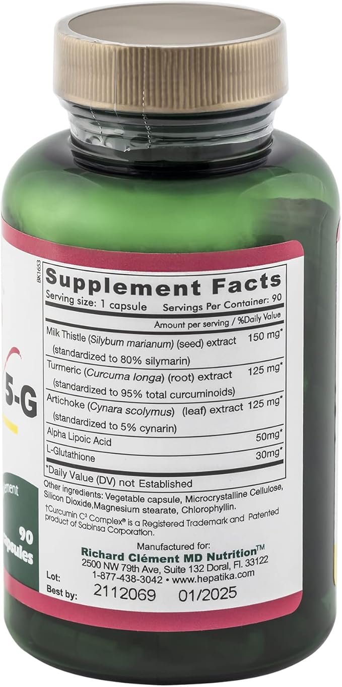 Hepatika V5-G with L-Glutathione Dietary Supplement 90 Capsule
