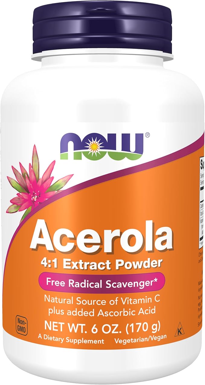 NOW Supplements, Acerola 4:1 Extract Powder, 6-Ounce