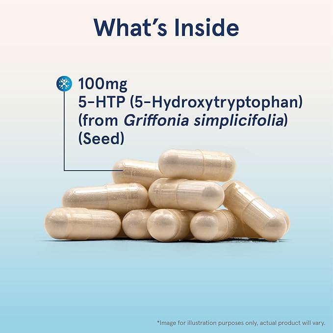 Jarrow Formulas 5-HTP, 100 mg, Serotonin 60 Veggie 60 Day