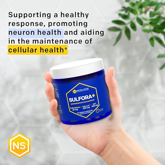 NATURAL STACKS Sulforaphane Supplement 25mg 60 Vegan