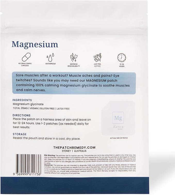 The Patch Remedy Magnesium Patches Transdermal (30 Day
