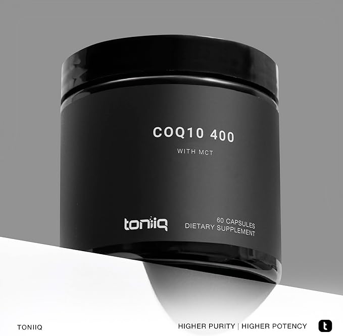 Ultra High Purity CoQ10 400mg 98% Purified CoQ10 Supplement Q10 -Bioavailable -60 Veggie