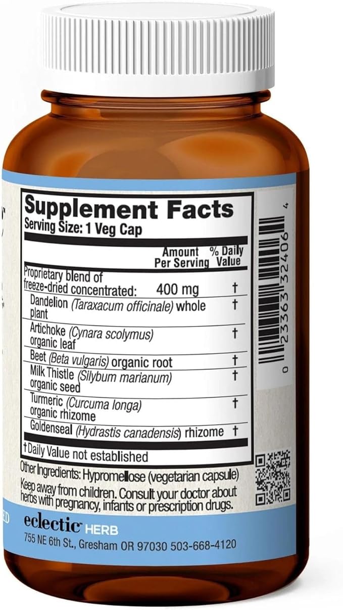 ECLECTIC INSTITUTE Raw Fresh Freeze-Dried Liver Support 45 CT (400 mg)