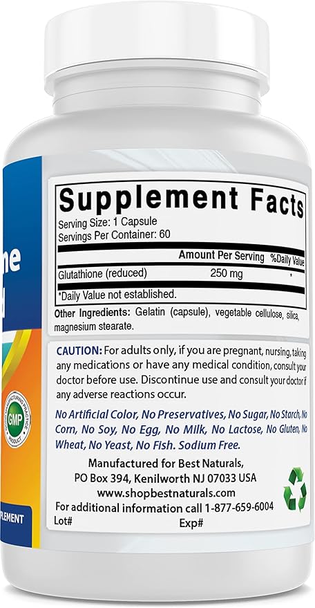 Best Naturals L-Glutathione 250 mg 60