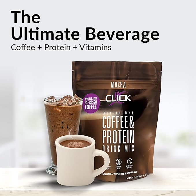 Click Coffee Protein, Protein & Real 23 Essential 15.8-Ounce